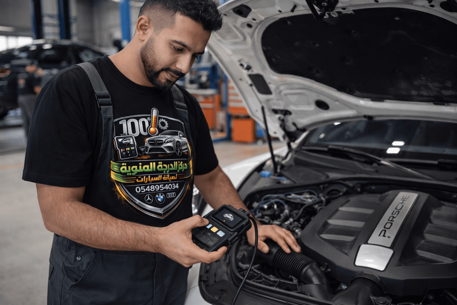 فحص محرك بورش بالكمبيوتر